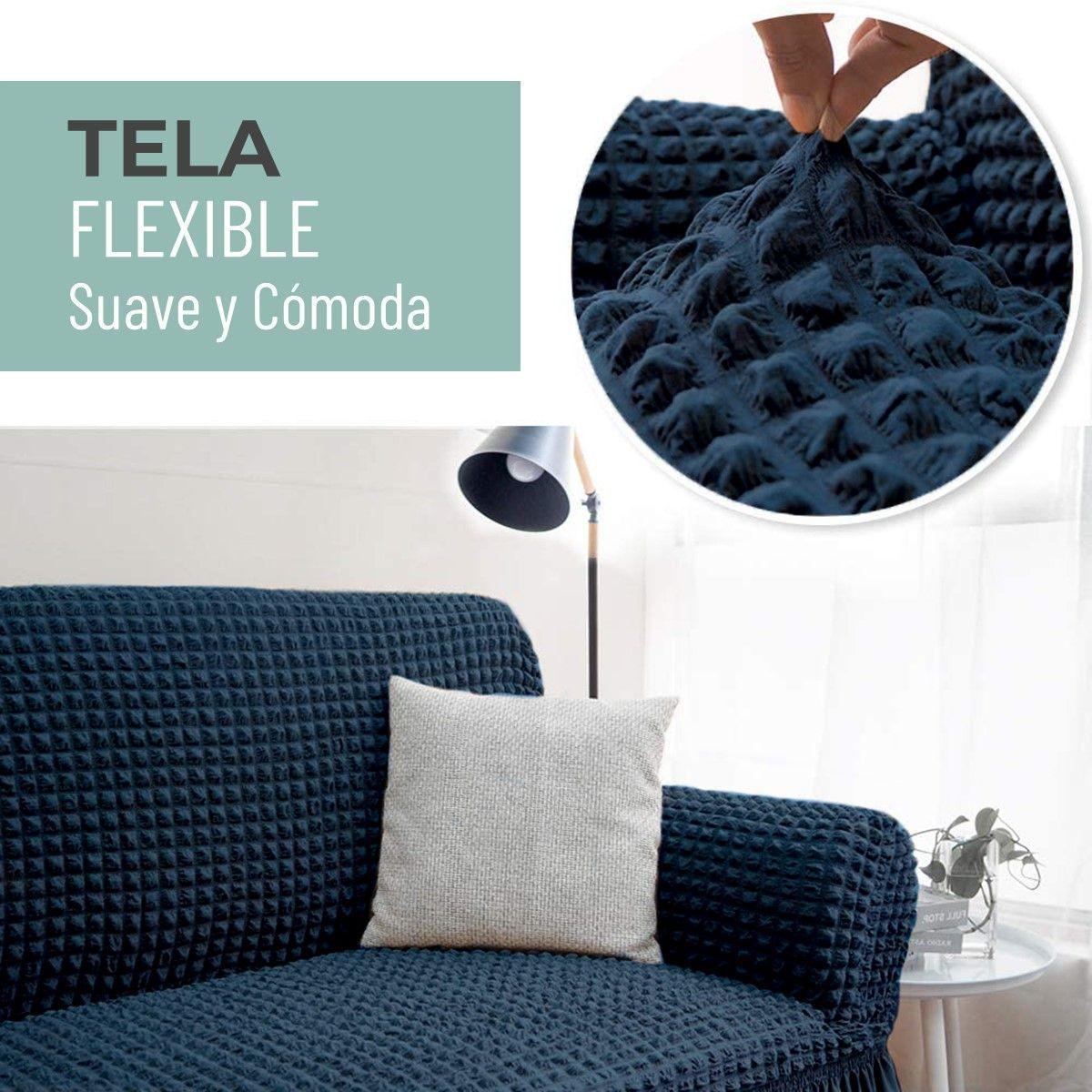 Funda Sofa Elastica Cubre Sillon Turco Juego 3+1+1 Cuerpos-1