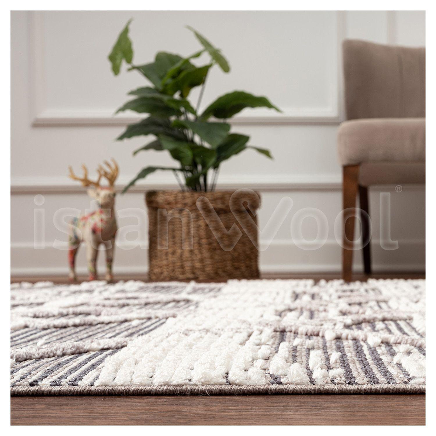 Alfombra Moderna 160x230cms. Gris-3