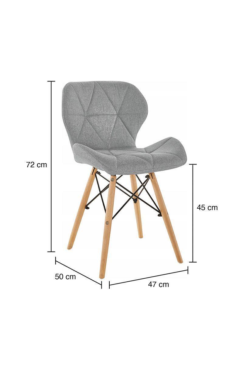 Pack 4 Sillas Eames Acolchadas Tela Lino-2