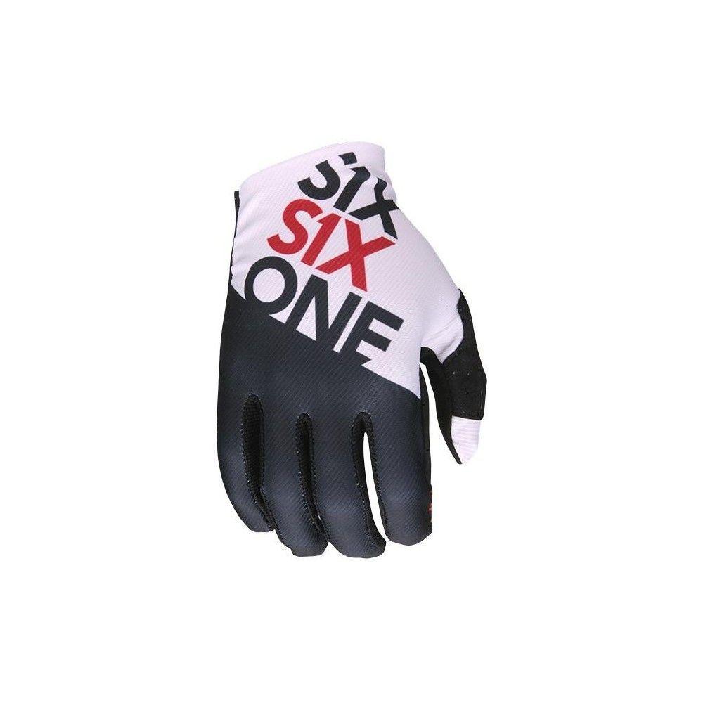 Guante de Bicicleta Sixsixone Raji Negro Blanco-0