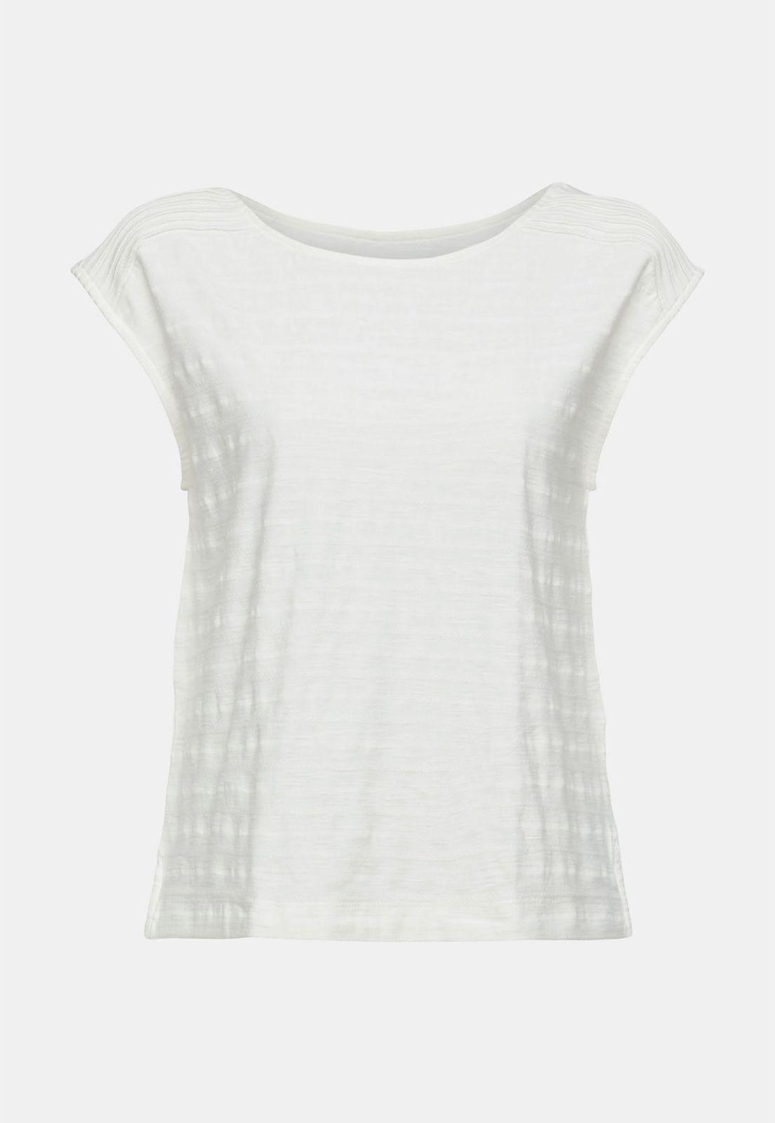 Polera Con Textura De Rayas Esprit Verde limón-3