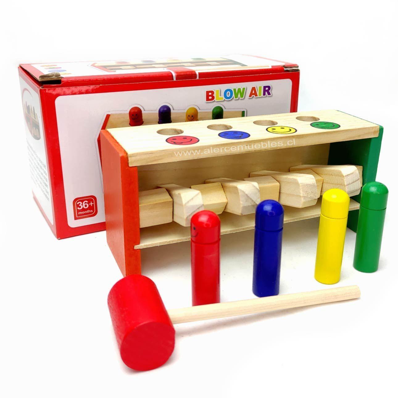 Martillo Saltarín Juguete Didáctico Madera Montessori-2
