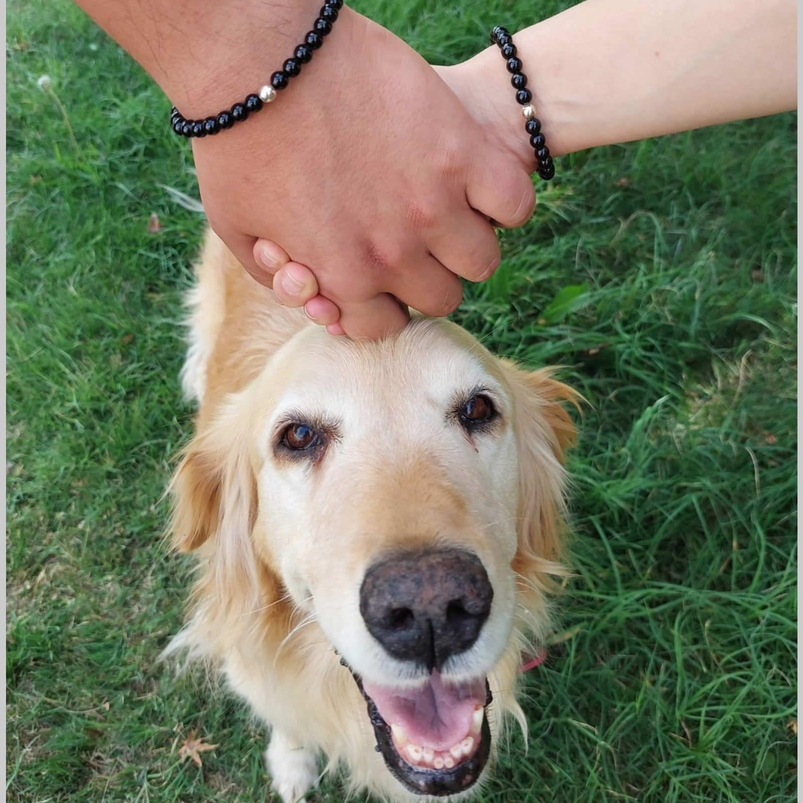 Pulsera Piedra Onix y Plata Set 2 unidades  para Compromiso " Destinada"-4