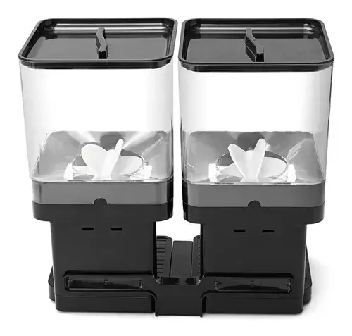 Dispensador De Cereal Cuadrado Doble Para Mesa 8 L-1