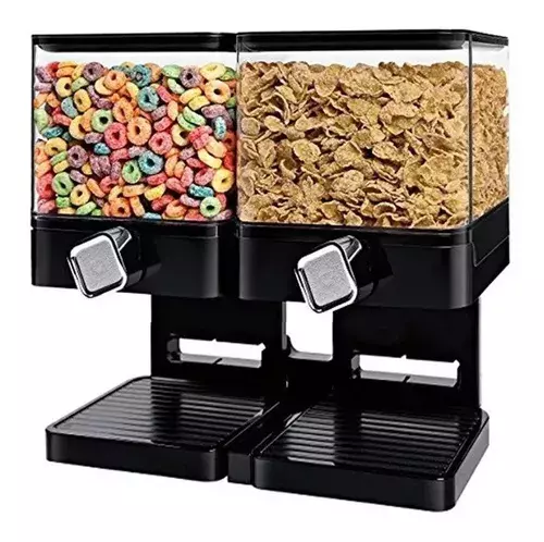 Dispensador De Cereal Cuadrado Doble Para Mesa 8 L-0