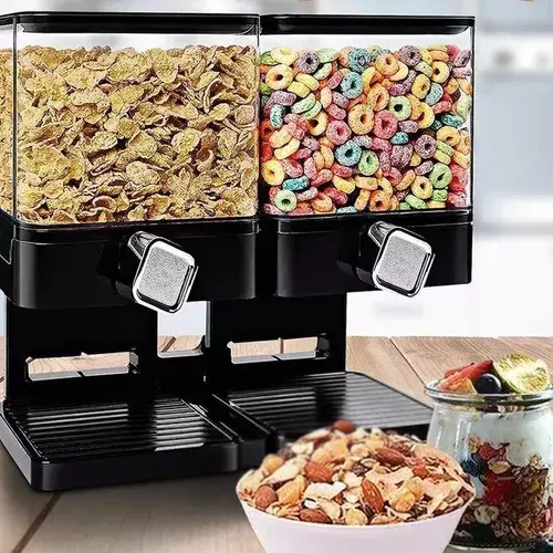 Dispensador De Cereal Cuadrado Doble Para Mesa 8 L-3