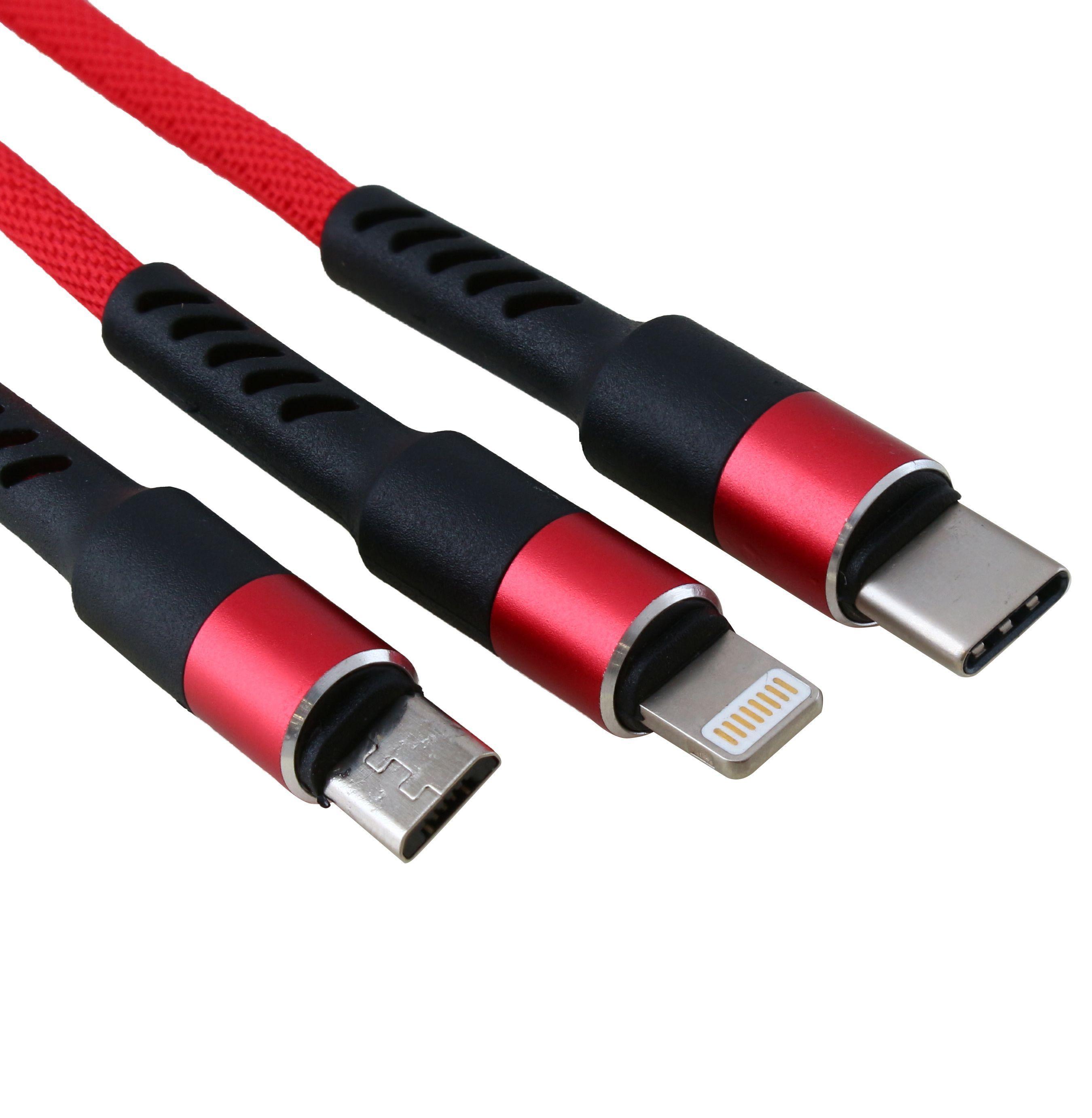 Cargador Auto Dual USB + Cable USB 3 en 1 Multi-2