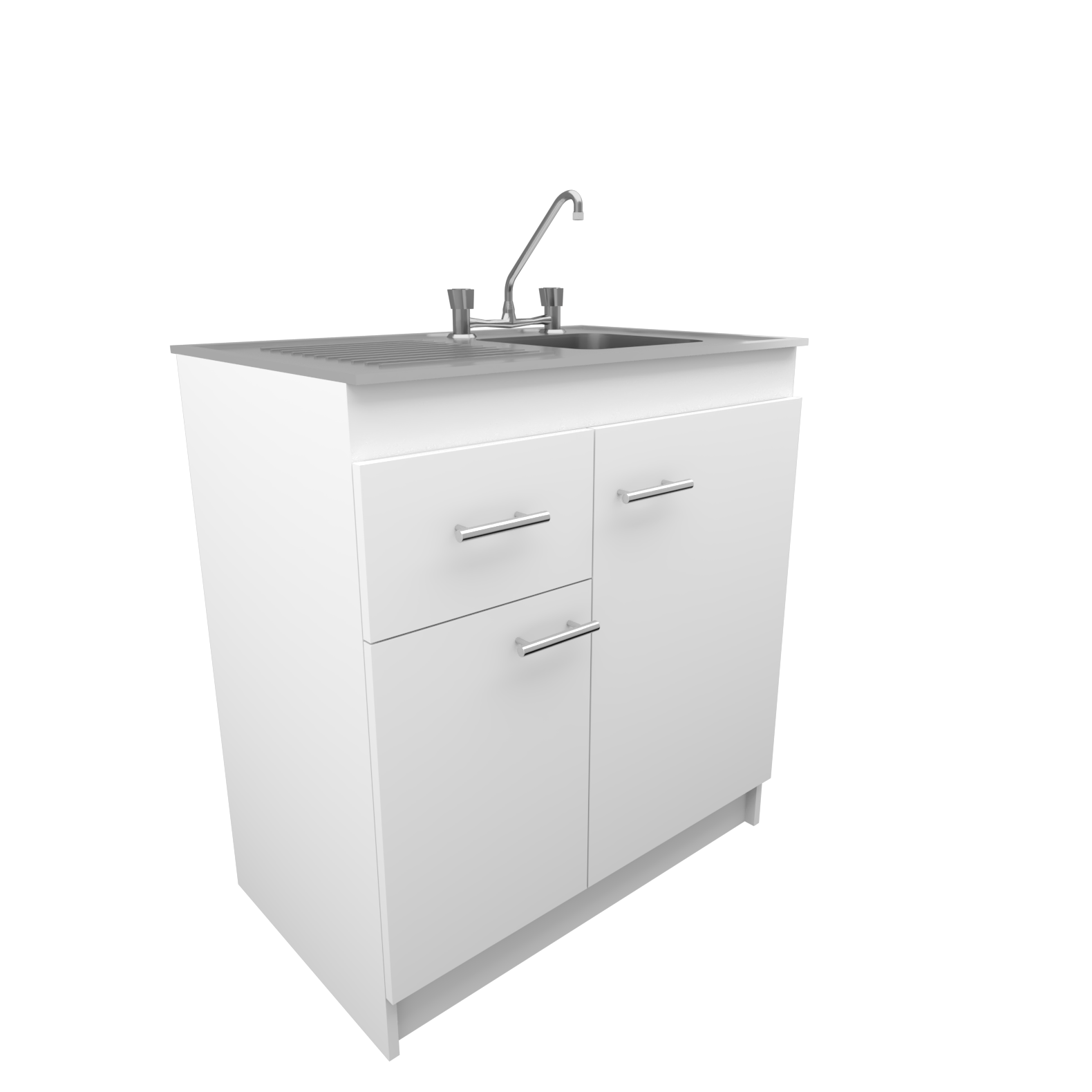 MUEBLE LAVAPLATO 2 PTAS 1CAJON IZQUIERDO ARMADO BLANCO-1
