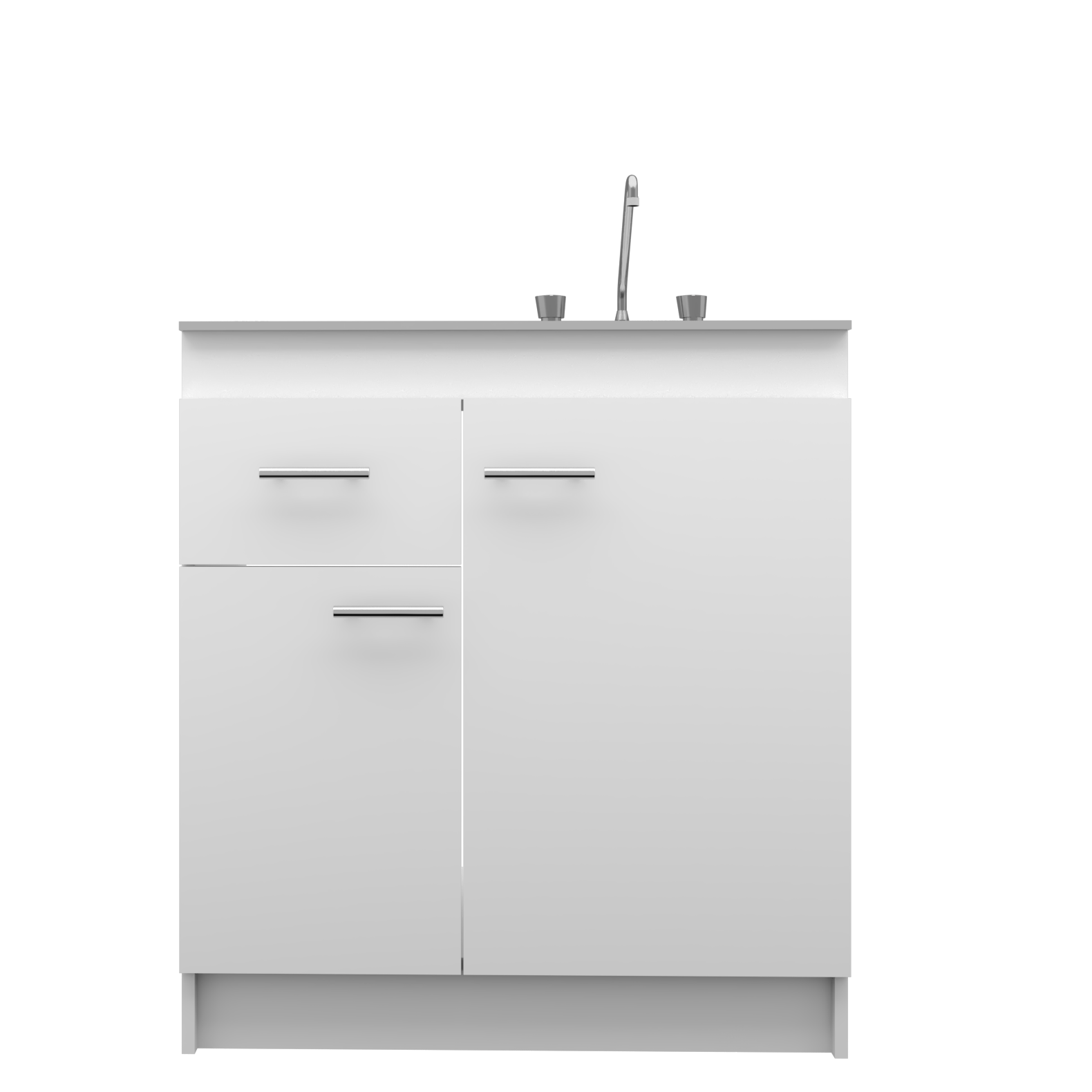 MUEBLE LAVAPLATO 2 PTAS 1CAJON IZQUIERDO ARMADO BLANCO-0
