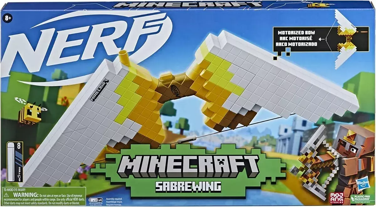 Lanzador Nerf Minecraft Sabrewing Arco Motorizado-0