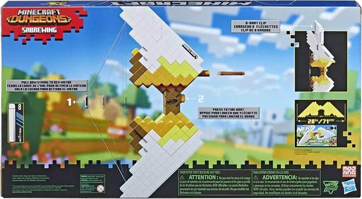 Lanzador Nerf Minecraft Sabrewing Arco Motorizado-2
