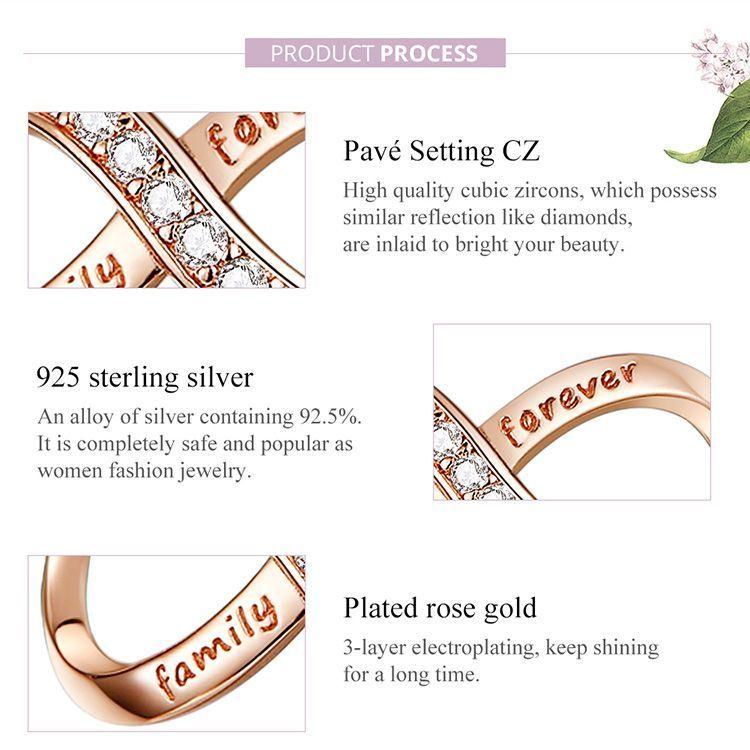 Charm Dije Plata 925 Infinito Rose Gold -4
