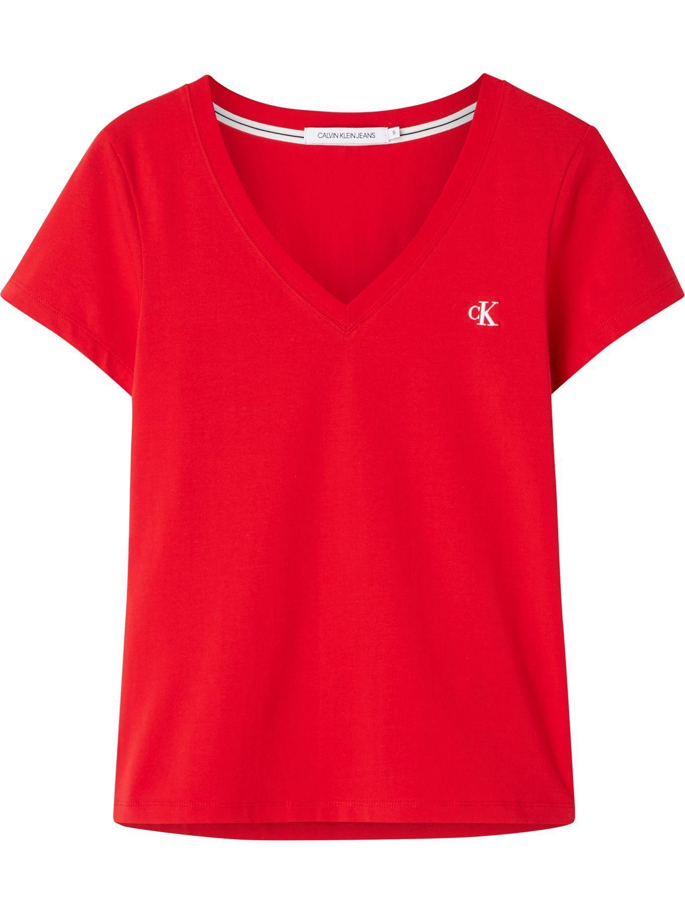 Polera Embroidery Stretch Rojo Calvin Klein-3