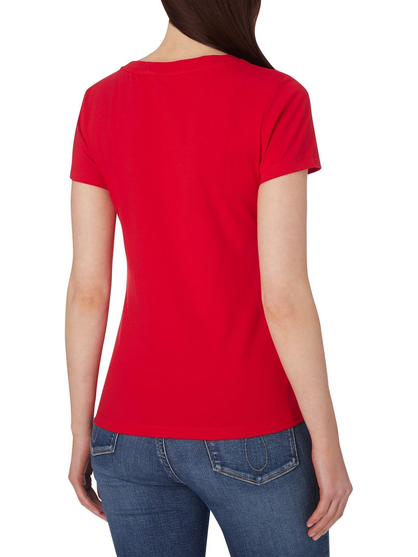 Polera Embroidery Stretch Rojo Calvin Klein-1