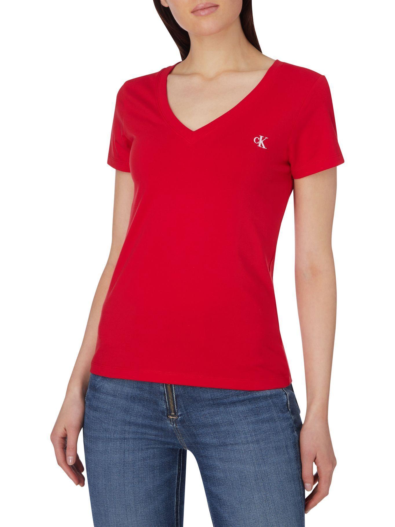 Polera Embroidery Stretch Rojo Calvin Klein-0