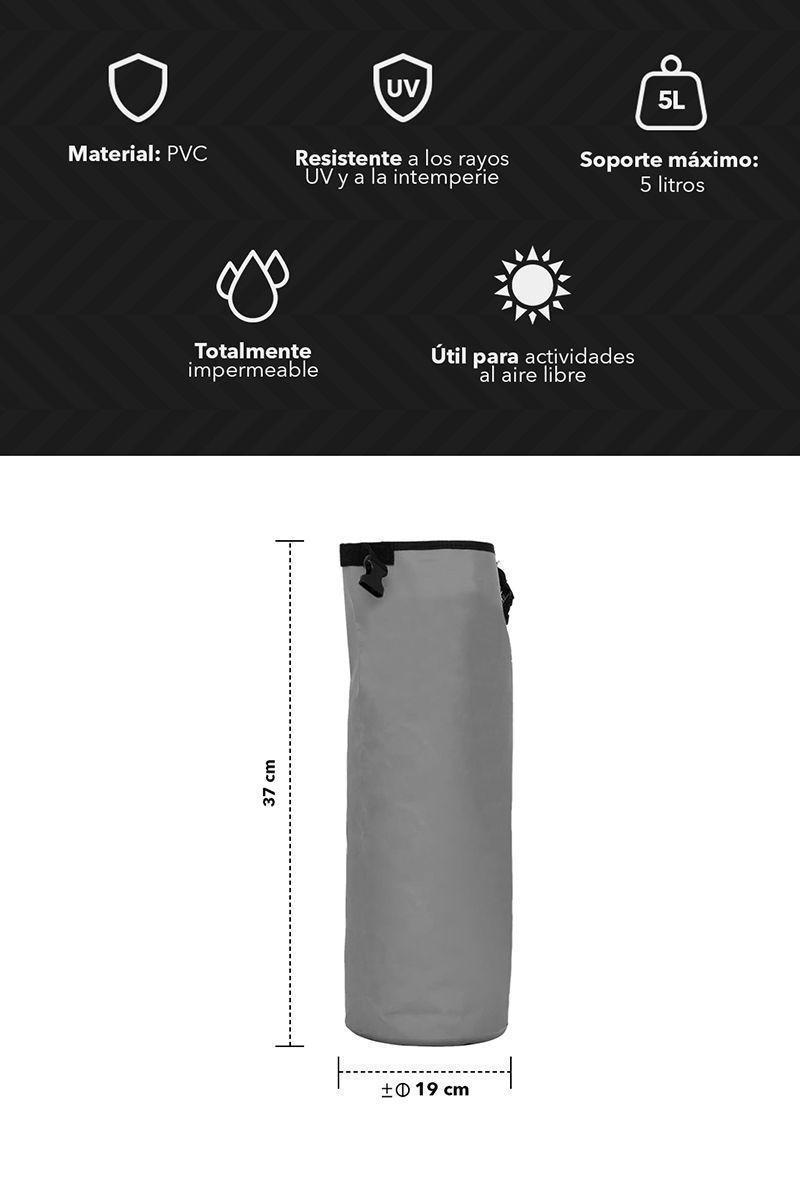 Bolsa Impermeable 5L Outdoor Rafting Trekking Gris-2