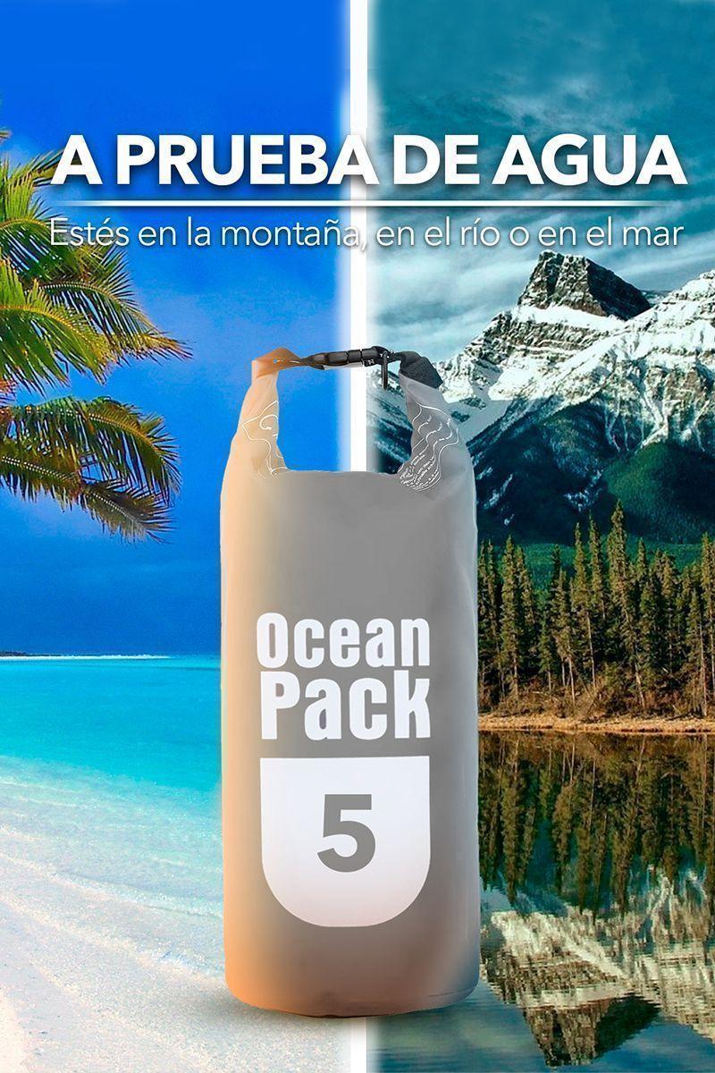 Bolsa Impermeable 5L Outdoor Rafting Trekking Gris-4