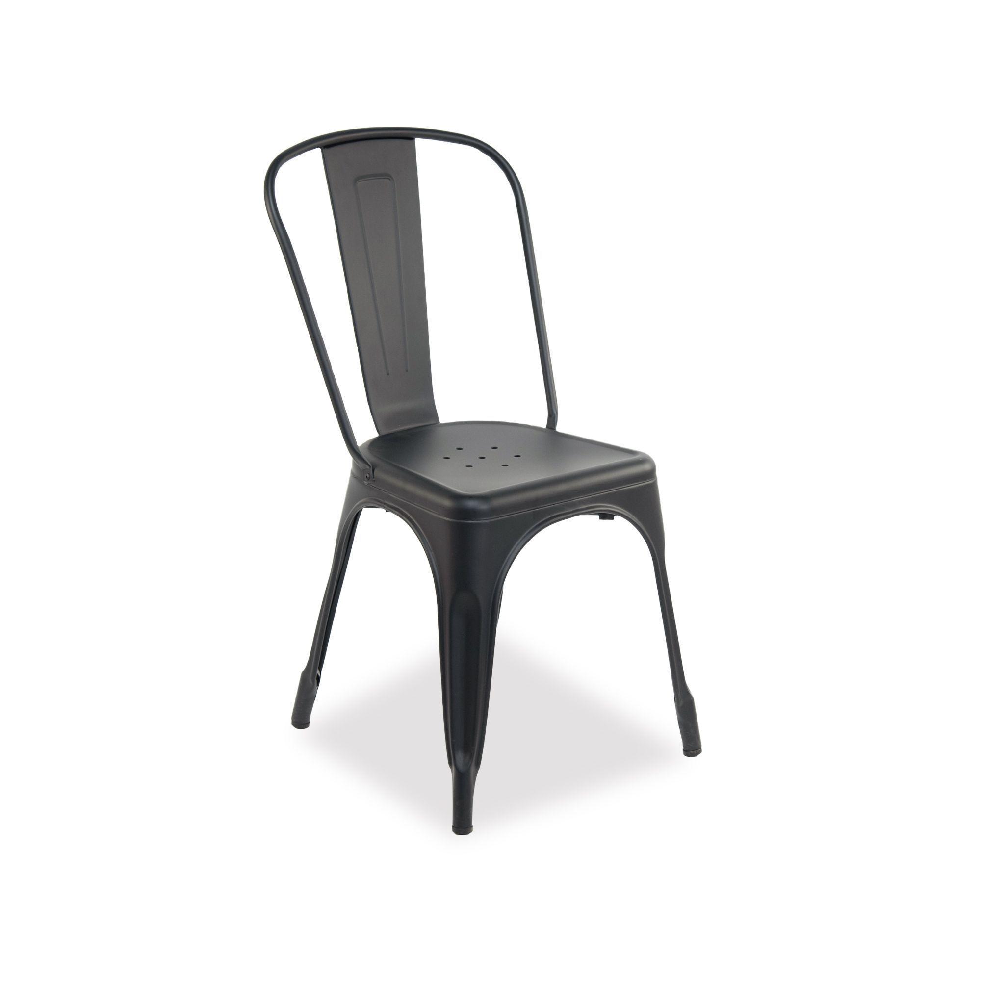 Silla Tolix Metálica Negra-1
