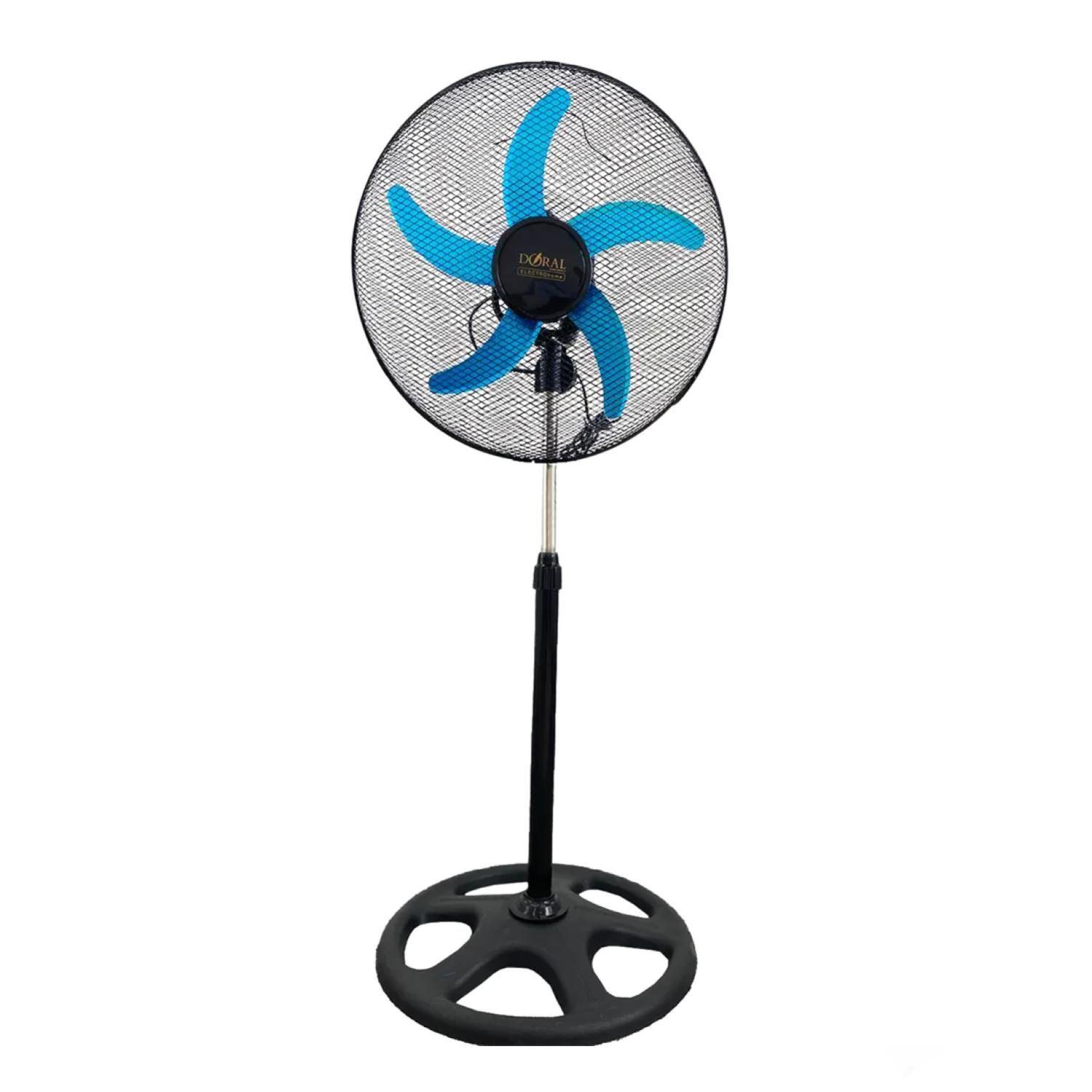Pack 2 Ventiladores Pedestal 18" Giro 360° 3 Velocidades Doral-0