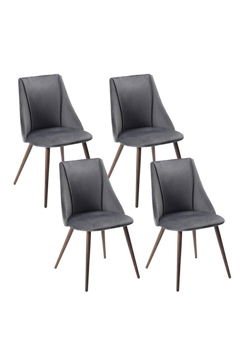 Pack 4 Sillas Comedor Sitial Terciopelo Vintage-0