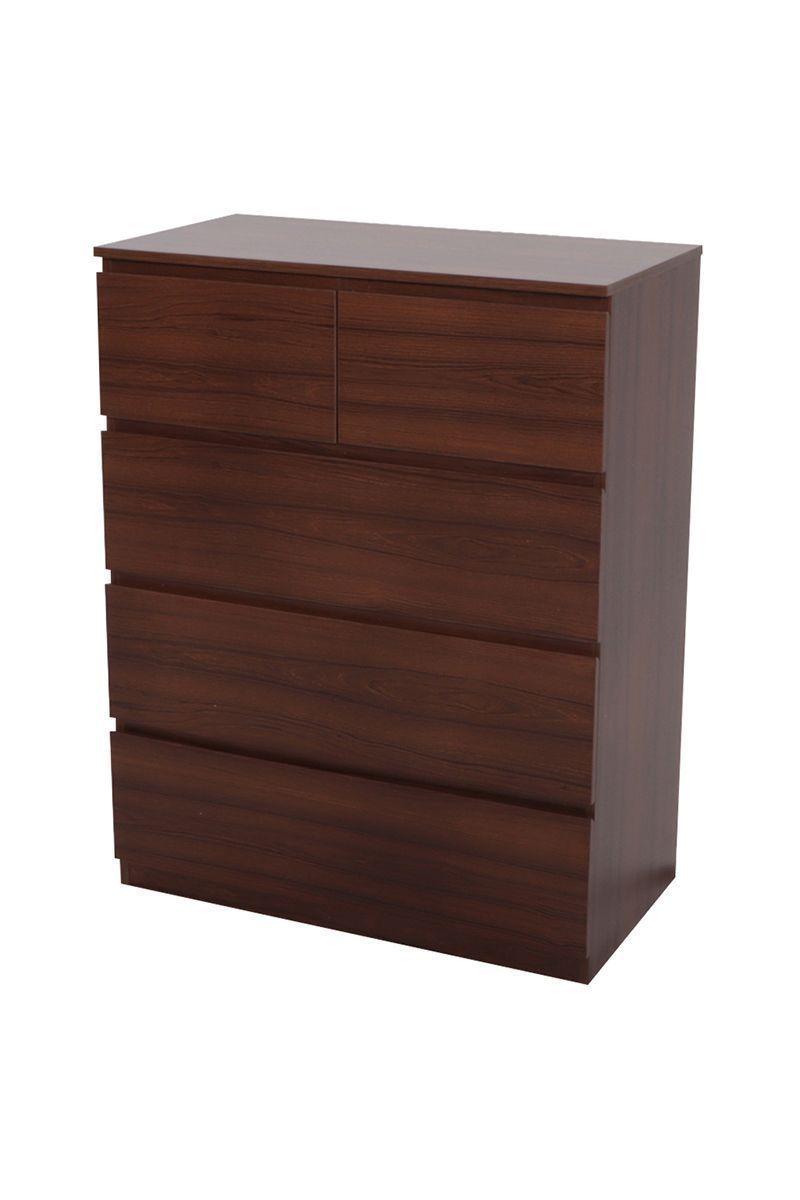 Cómoda 5 Cajones Café-0