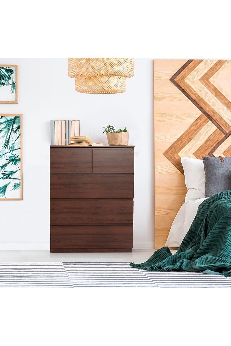 Cómoda 5 Cajones Café-5