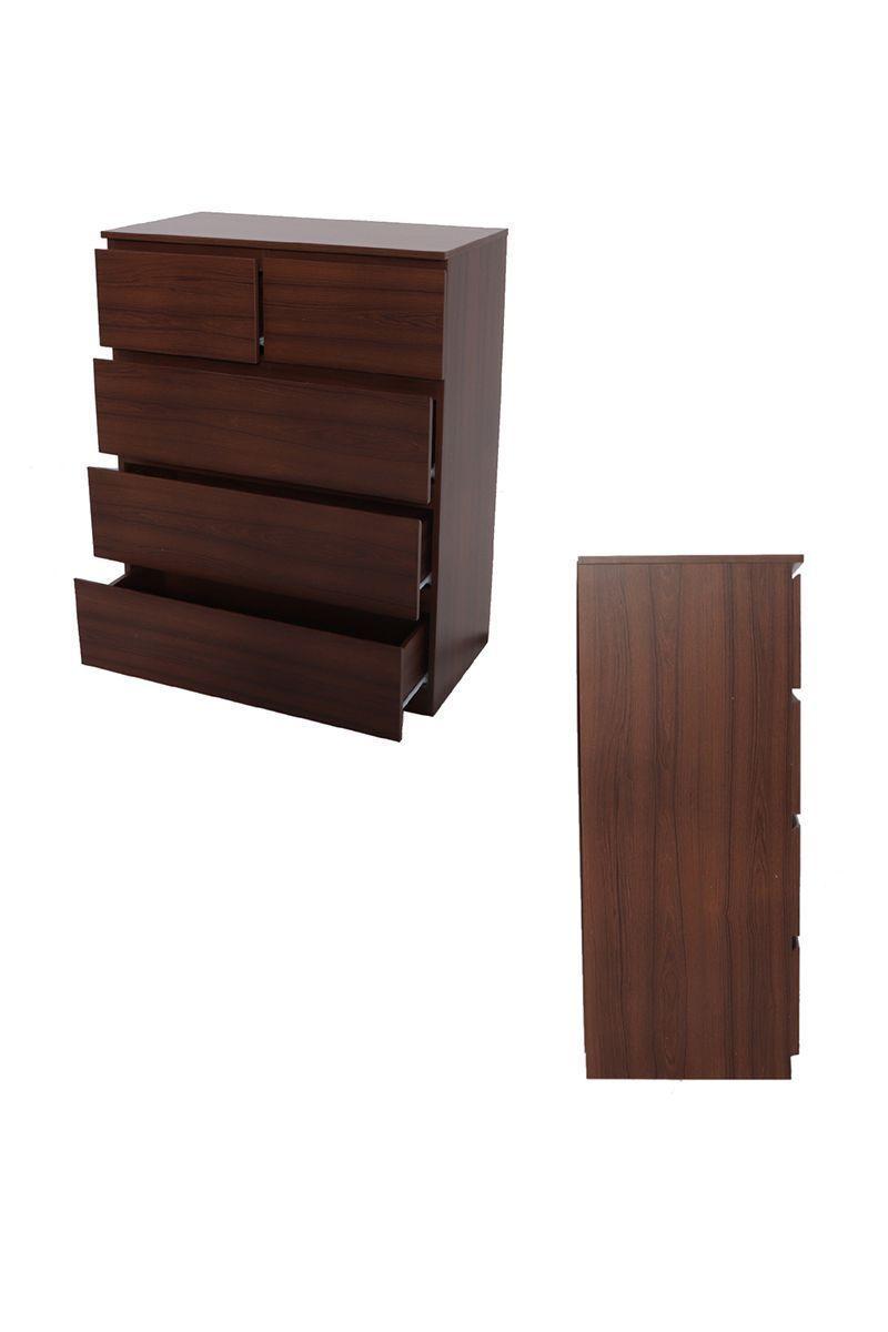 Cómoda 5 Cajones Café-3