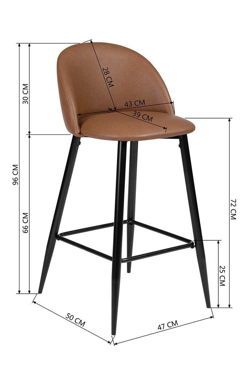 Pack 4 Sillas Bar Pu Taburetes-2