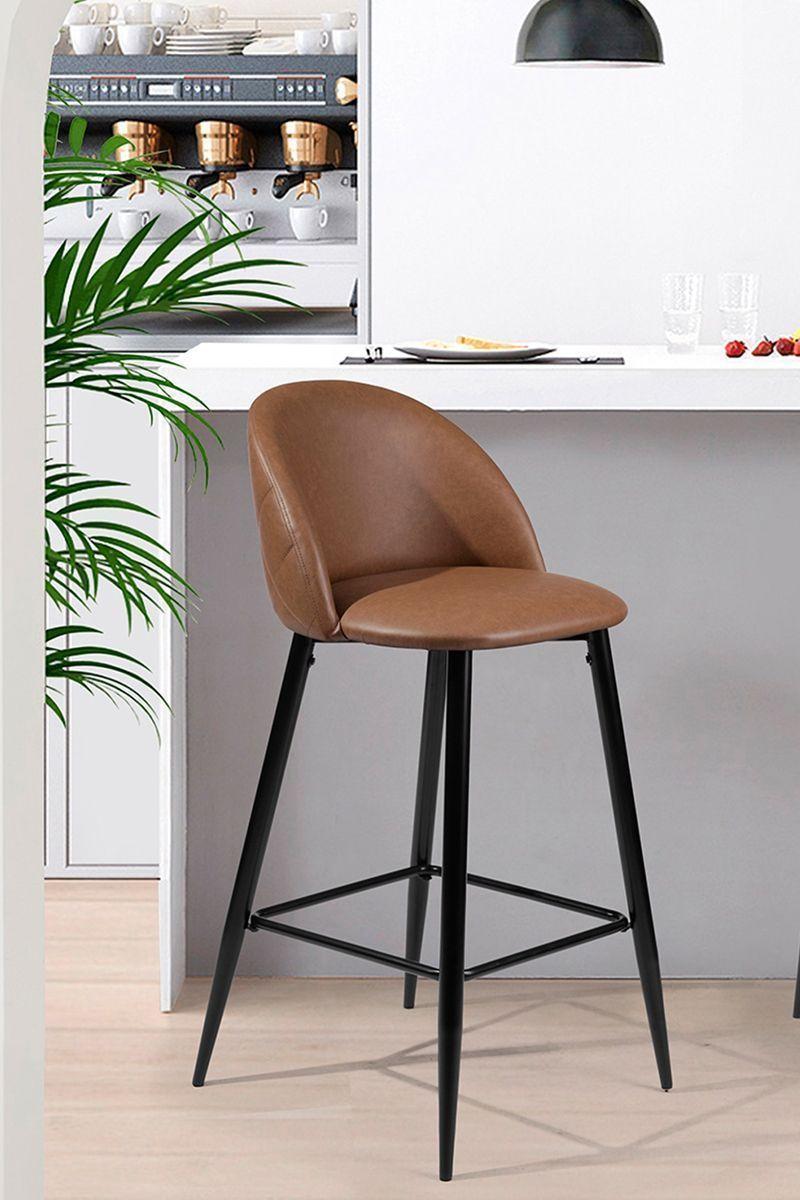 Pack 4 Sillas Bar Pu Taburetes-1