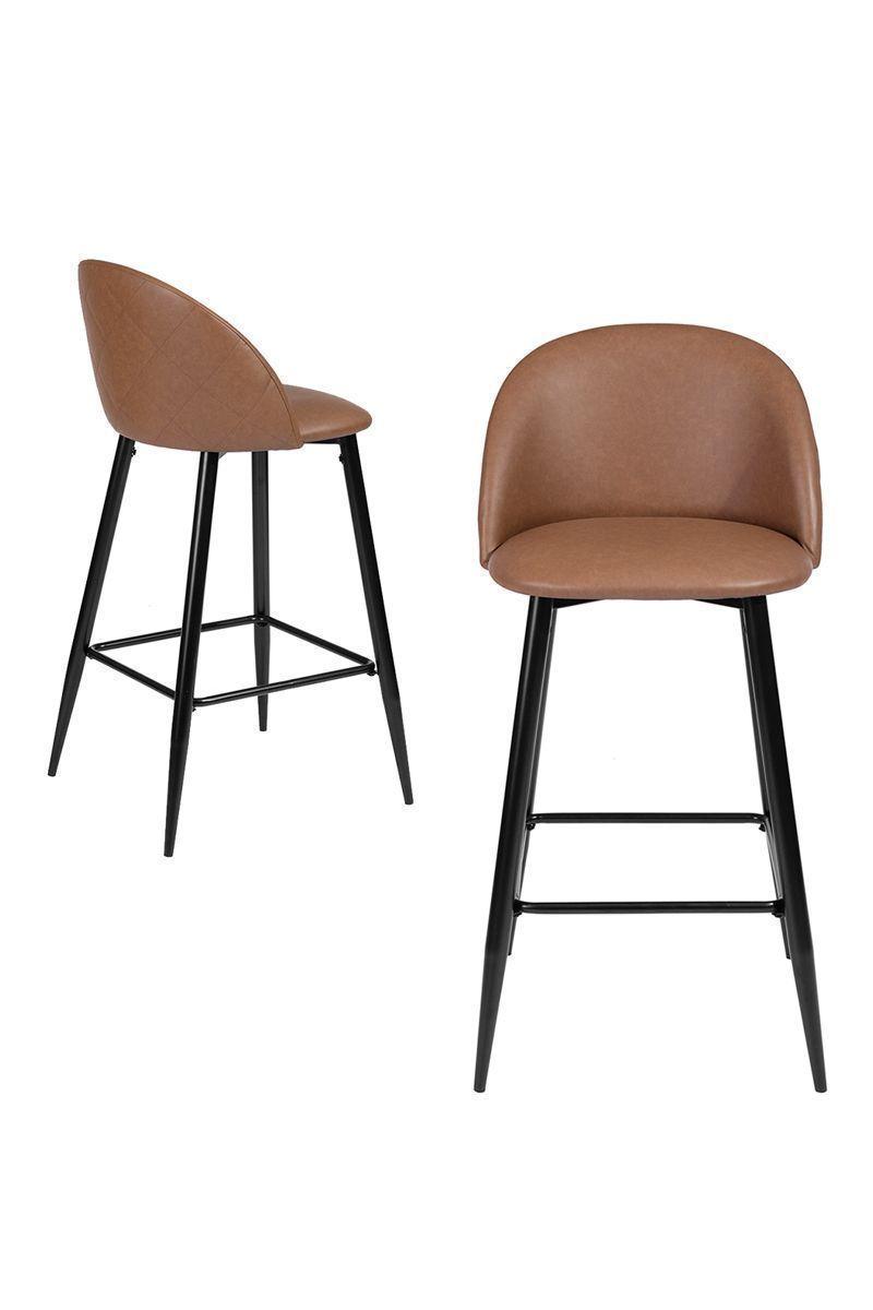 Pack 4 Sillas Bar Pu Taburetes-3