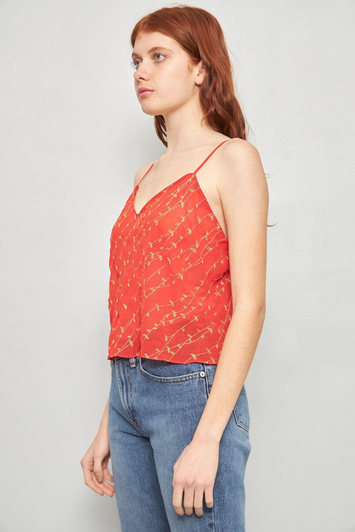 Blusa casual reciclado naranja victorias secret talla L -1