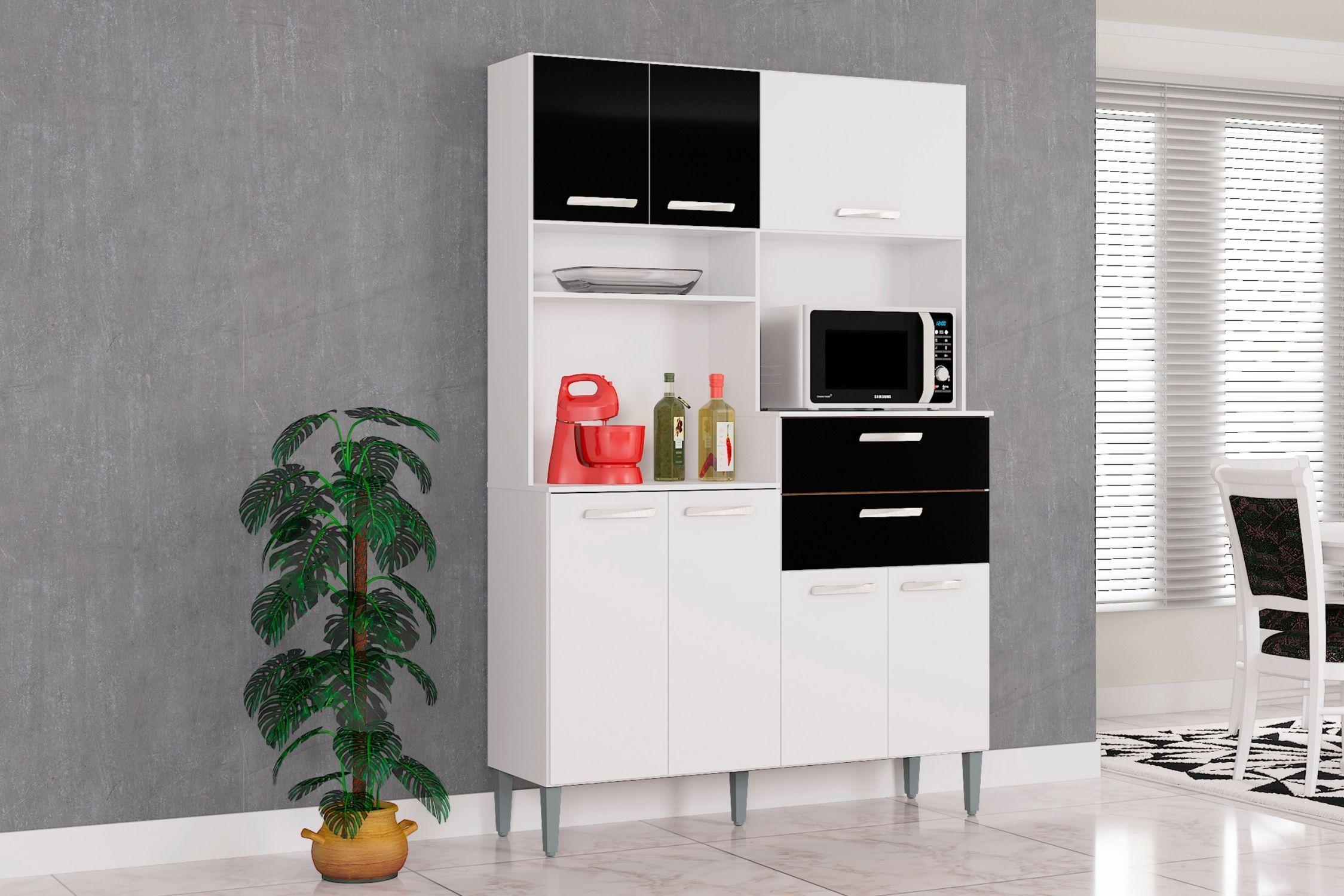 Cocina Flavia 7 puertas blanco/negro-2