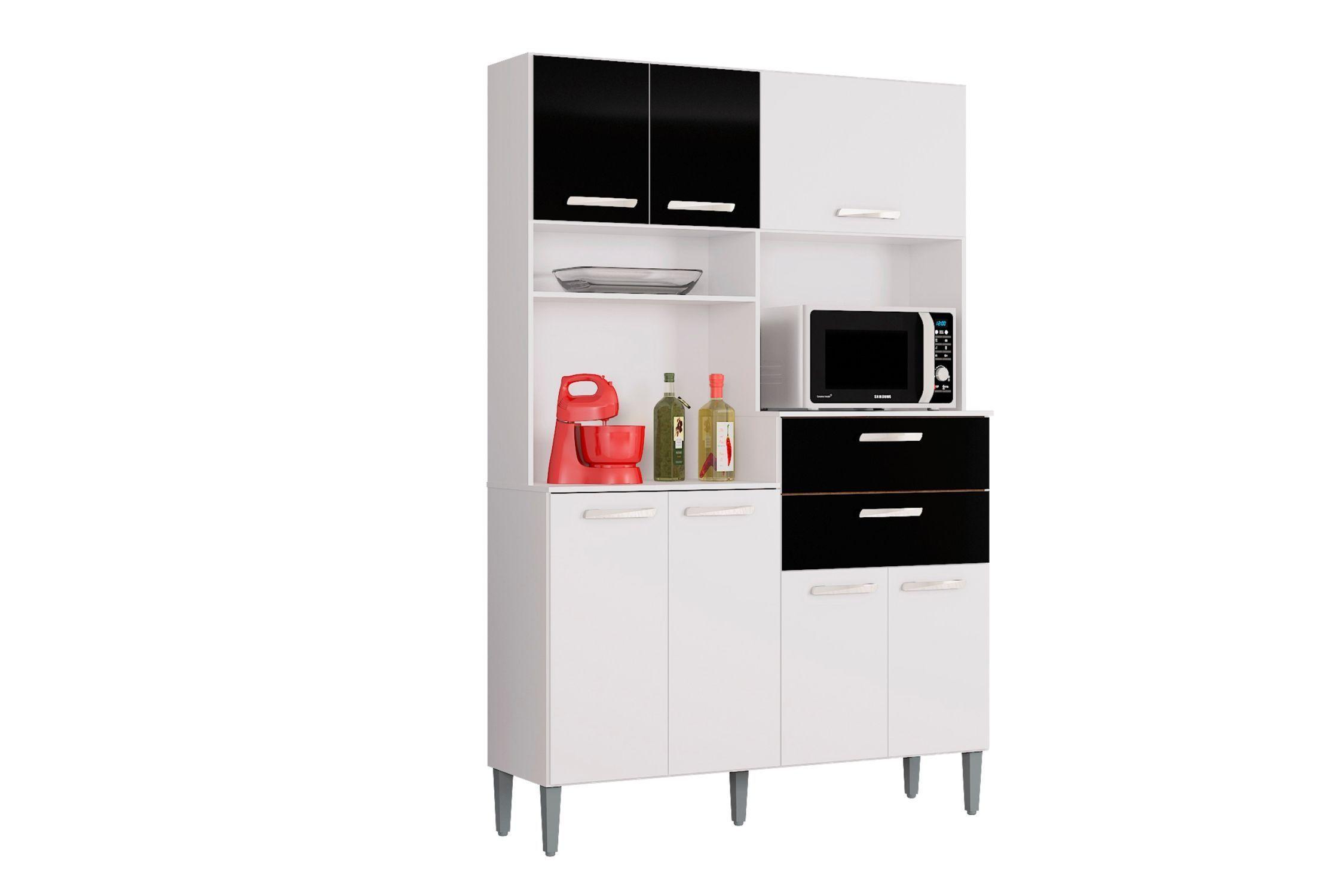 Cocina Flavia 7 puertas blanco/negro-0