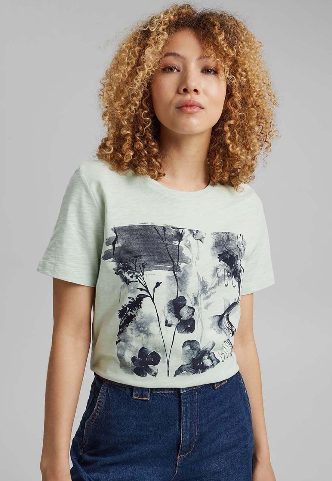 Polera Mujer Manga Corta Estampada Esprit-0