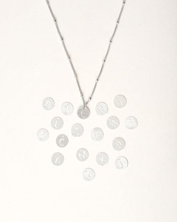 COLLAR PLATA LETRA N DE 1 CM PARA MUJER - CANTARINA-0