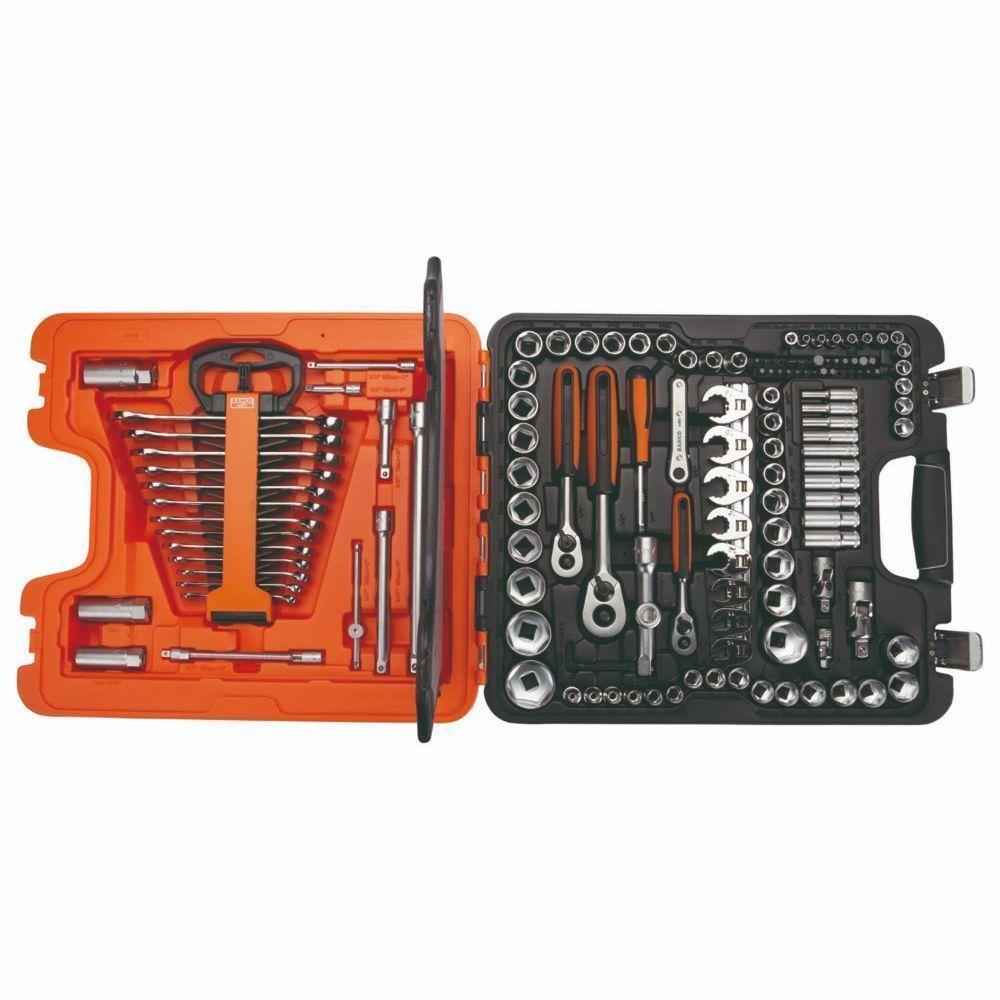 Juego De Dados Hexagonales 1/4" 3/8" 1/2" Mm 138 Piezas Bahco-1