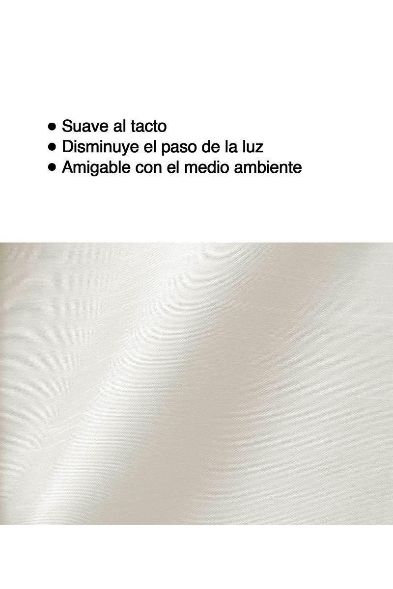 Pack 2 Cortinas de Tela Ojales 140x220 cm Blanco-3