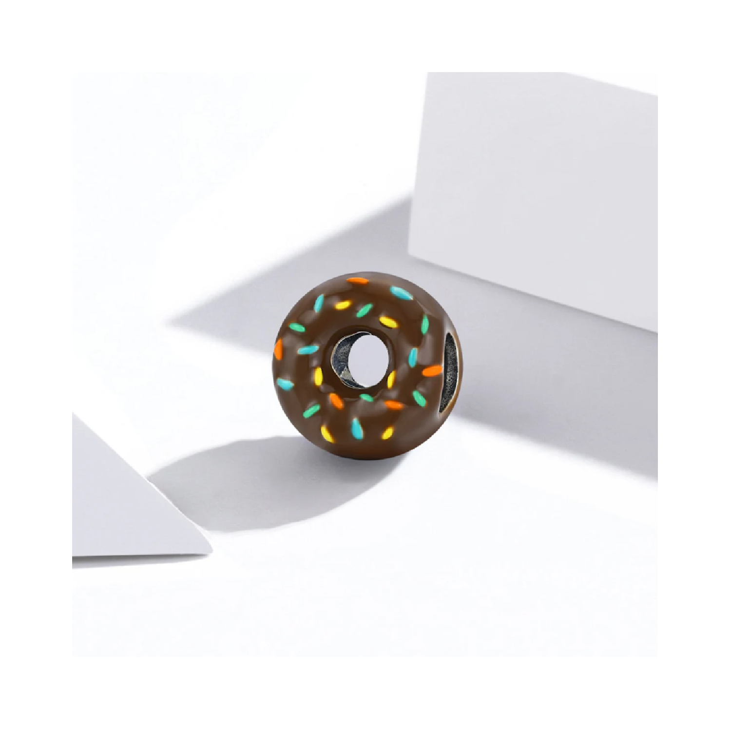 Charm Donut Chocolate en Plata Fina 925 SILVER HEART-3