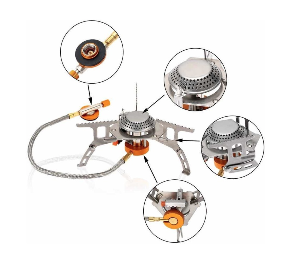 Mini Cocinilla Estufa Portátil Gas Camping Trekking 3500w-4