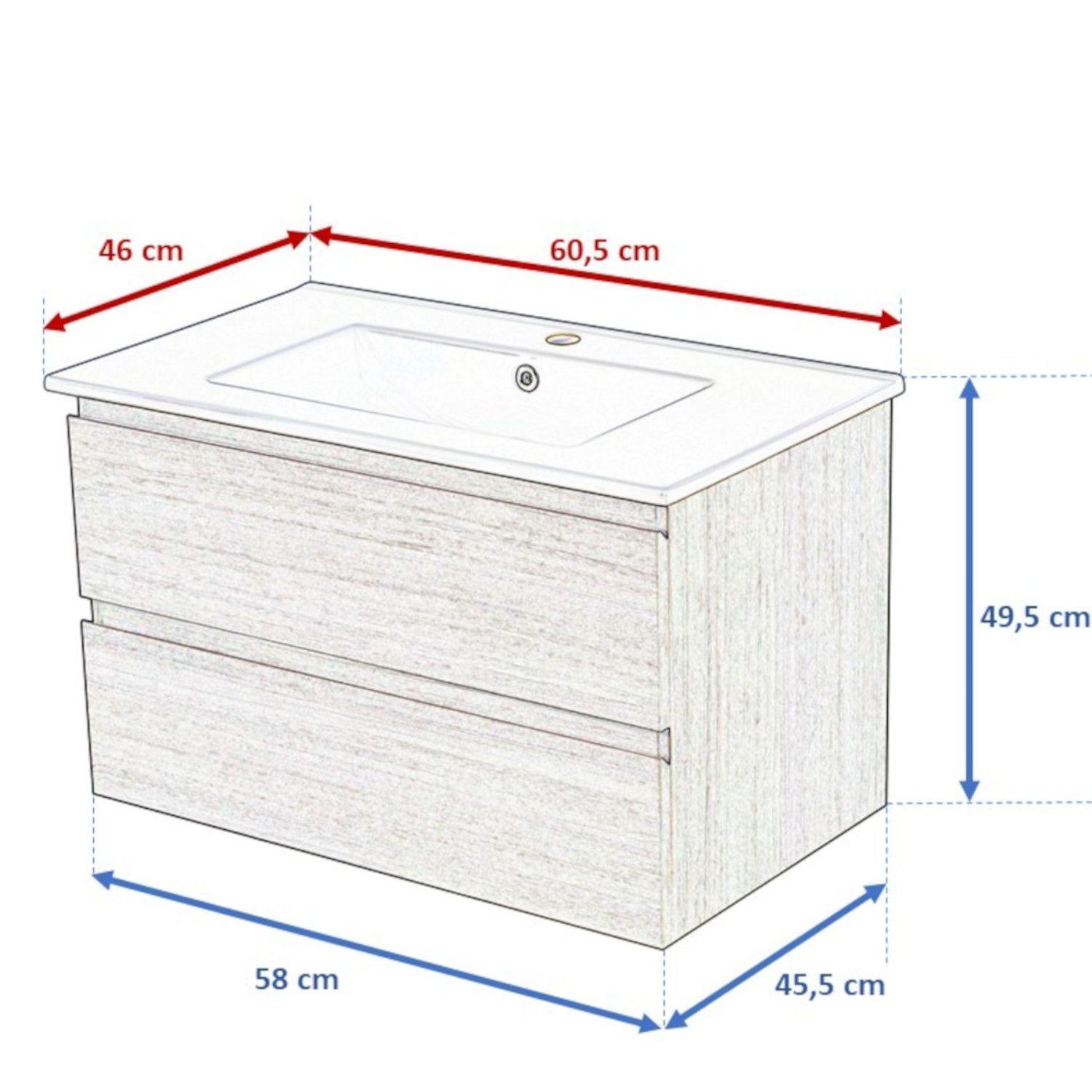 Mueble Vanitorio EBRO de 60 cm Color NOGAL-4