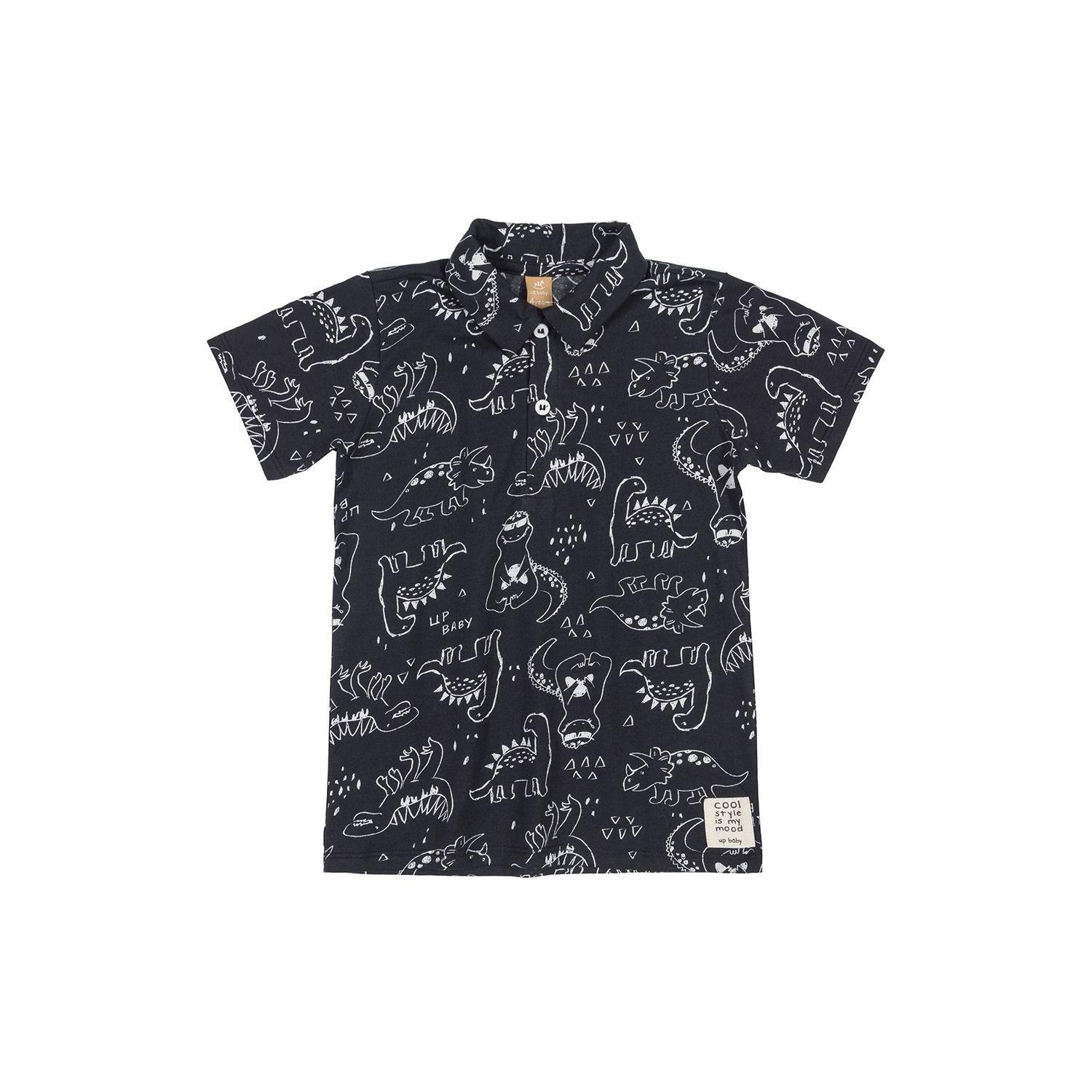 Camisa Dinos Polo Negro Up Baby-0