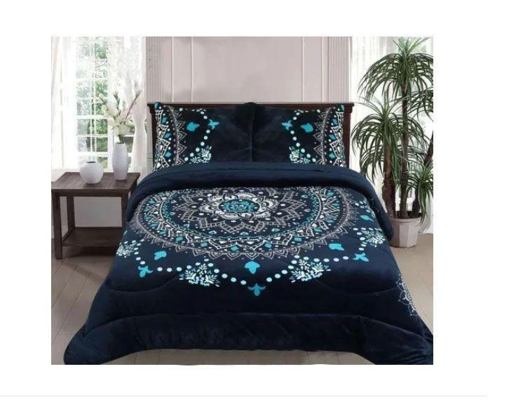 Cobertor Chiporro Cubrecamas 2 Plazas Azul-0