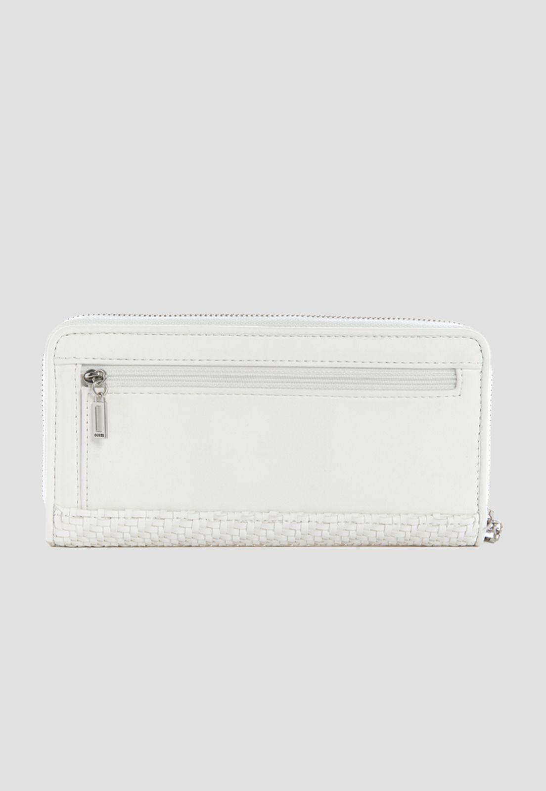 Billetera Hassie Slg Large Around Blanco Guess-1
