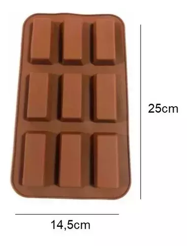 8 Moldes Silicona Chocolate Molde De Silicona Barra Cereal  -2