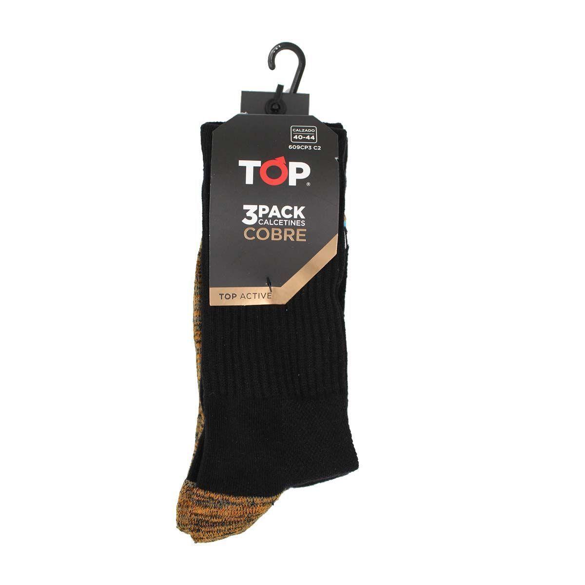 Calcetín Deportivo Largo Fibra de Cobre Pack 3 C2 Top-1