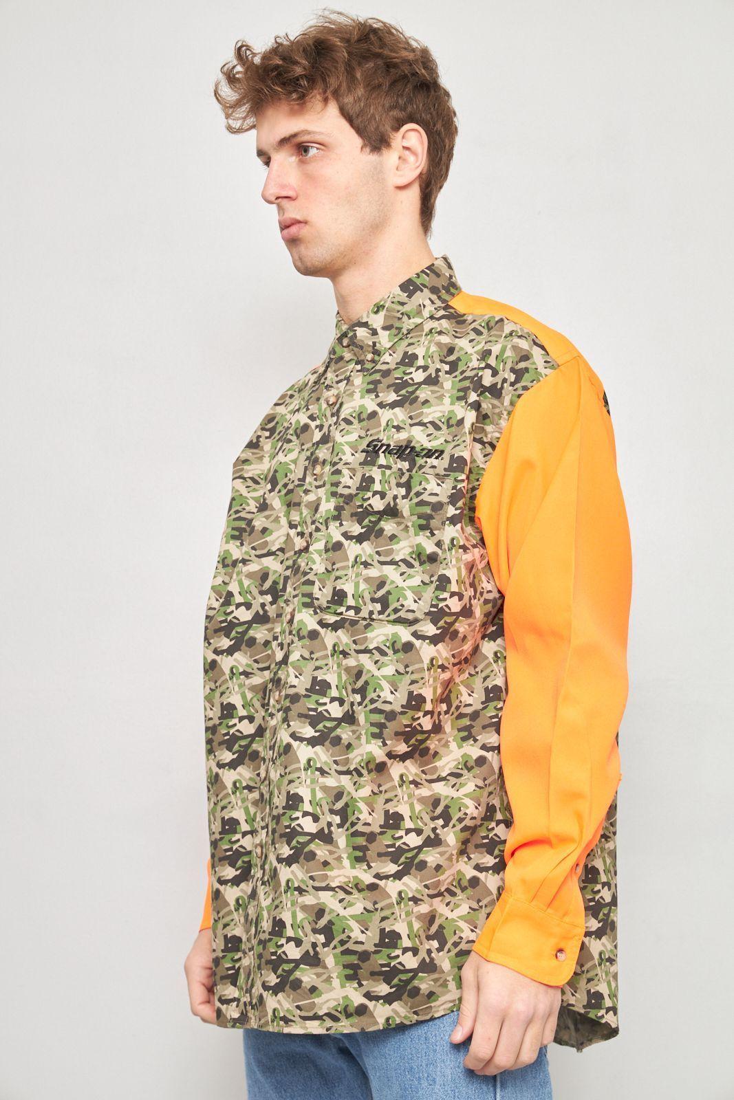 Camisa casual reciclado multicolor snap on talla XL -1