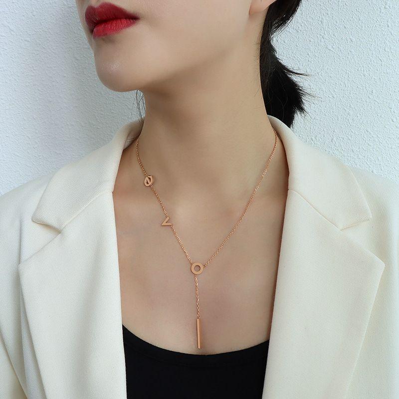 Collar Baño Oro Rosado 18 Kilates Love-2