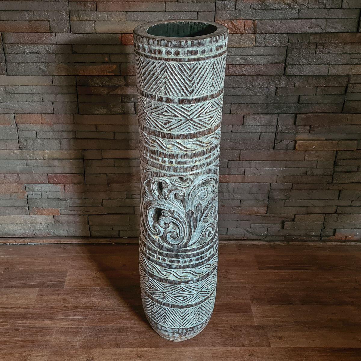Jarrón Paula tallado diámetro 30x100 altura-1