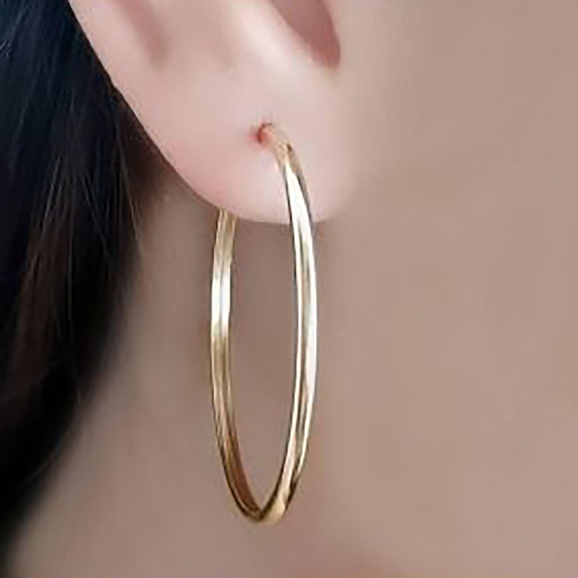 Aros Argolla 37mm Enchapado Oro 18K-1