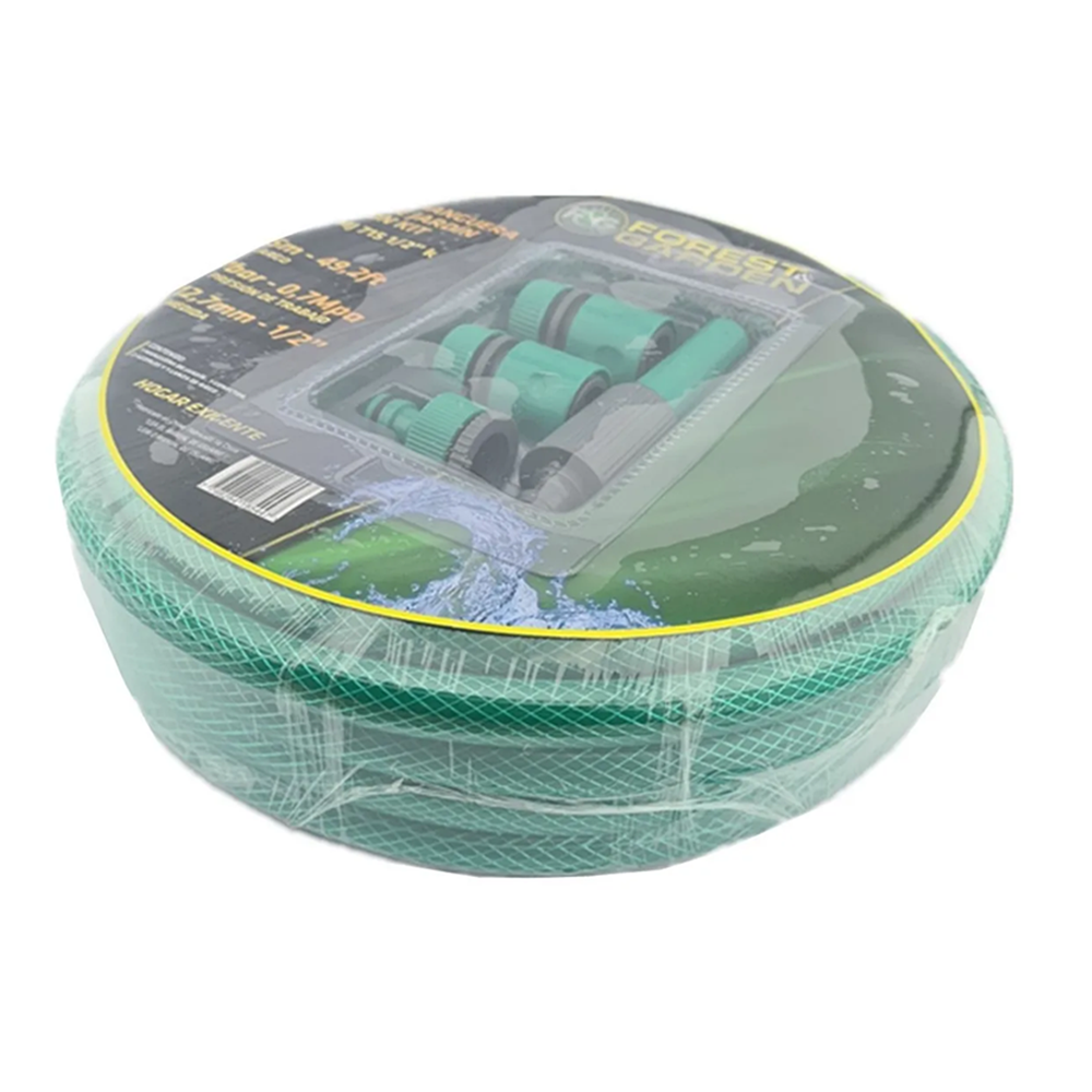 Manguera Jardín Flexible 1/2pulg 15mts + Set Riego-0